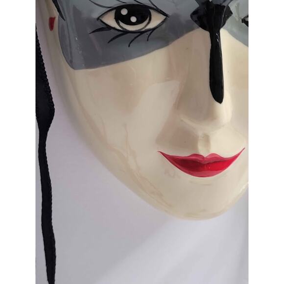 "Decorative Venetian-Style Mask with Ribbons and Bells." - Picture 2 of 9